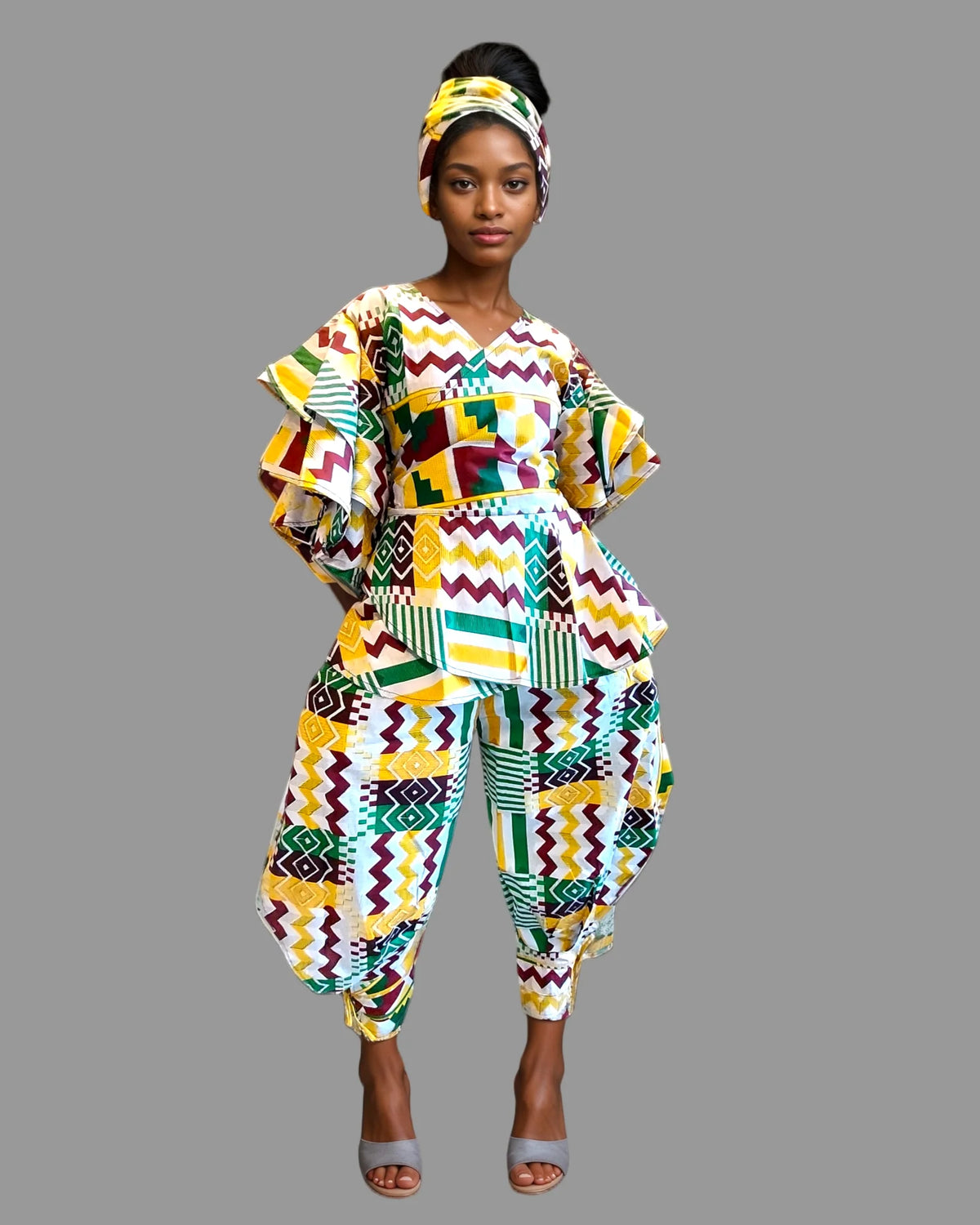 ..1203-29 Harem Pant & Wrap Blous