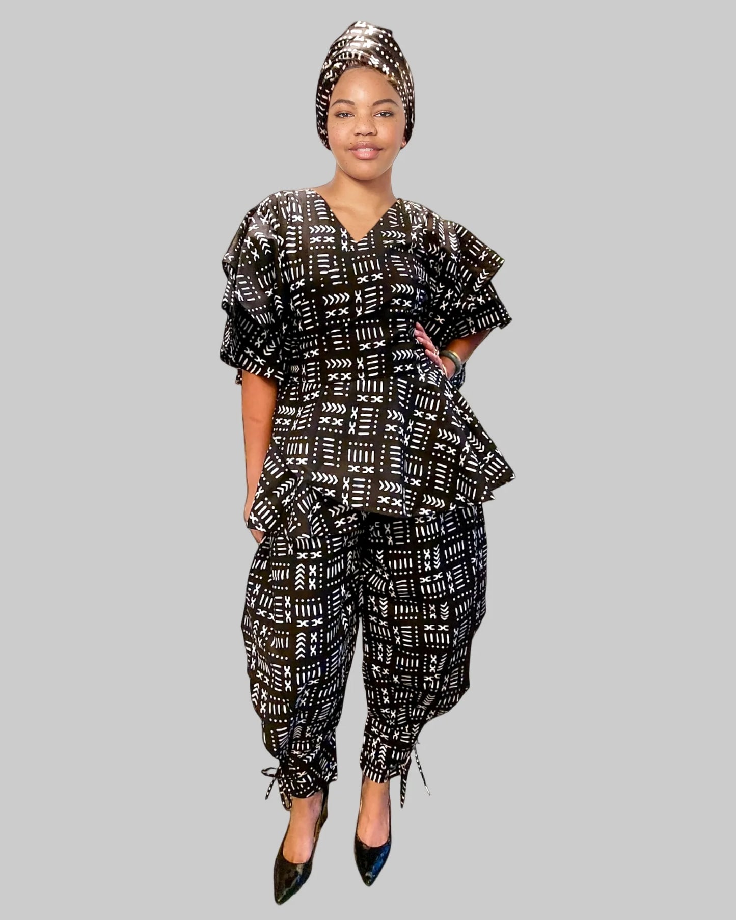 1203-29 Harem Pant & Wrap Blouse