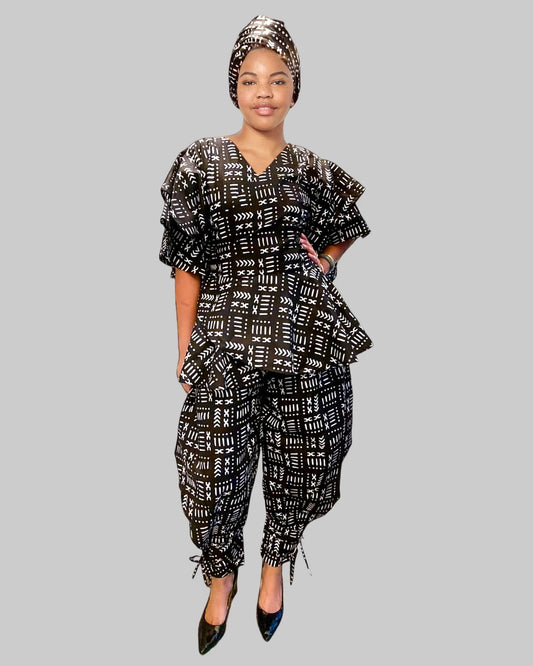 1203-29 Harem Pant & Wrap Blouse
