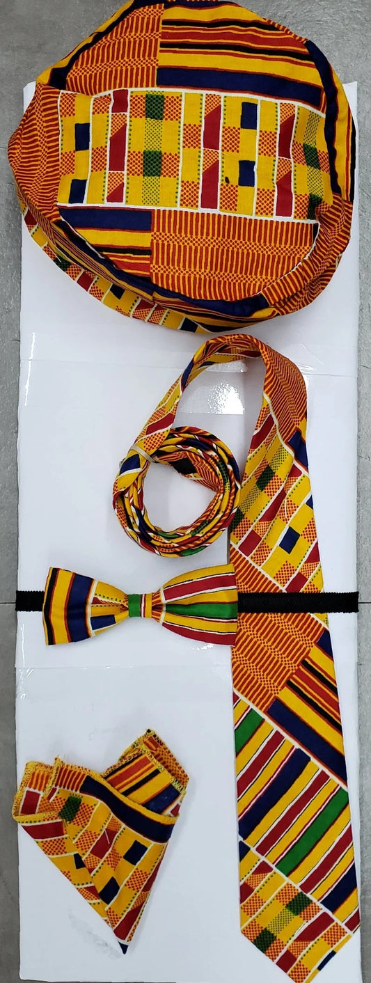 4 Pcs Bow tie Set- Yellow Kent