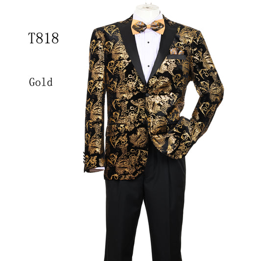 Tuxedo jacket. Luxurious velvet TOC -818