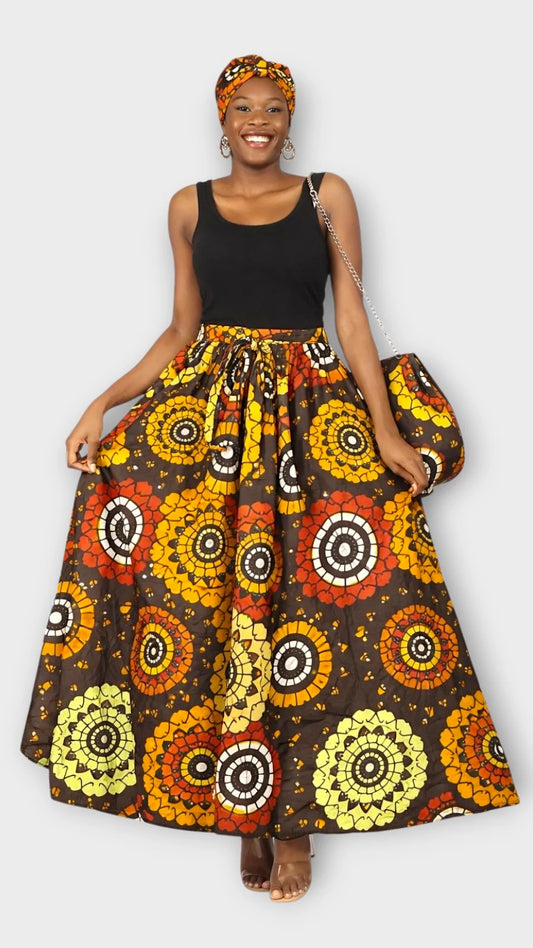 Combo Long Skirt & Pocketbook Set 1351 D