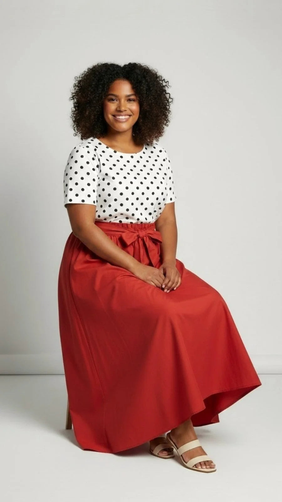 Cotton Maxi Skirt - 42C Red -BLACK- PURPLE- LIME- CHOCLATE