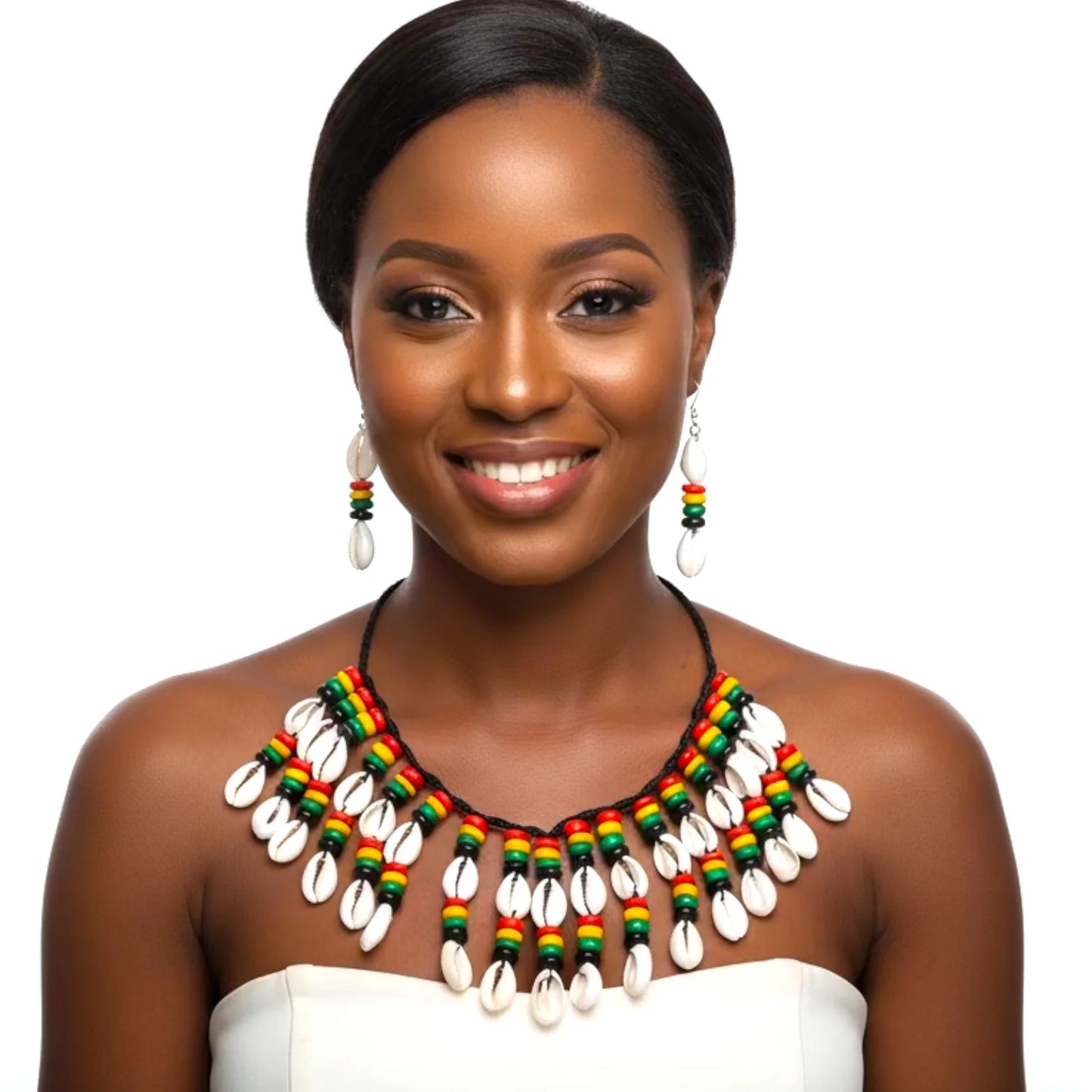 Cowrie Shell Necklace/ Earring Set Rast