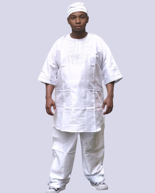Men's 3Pcs Silk Embroidery Set