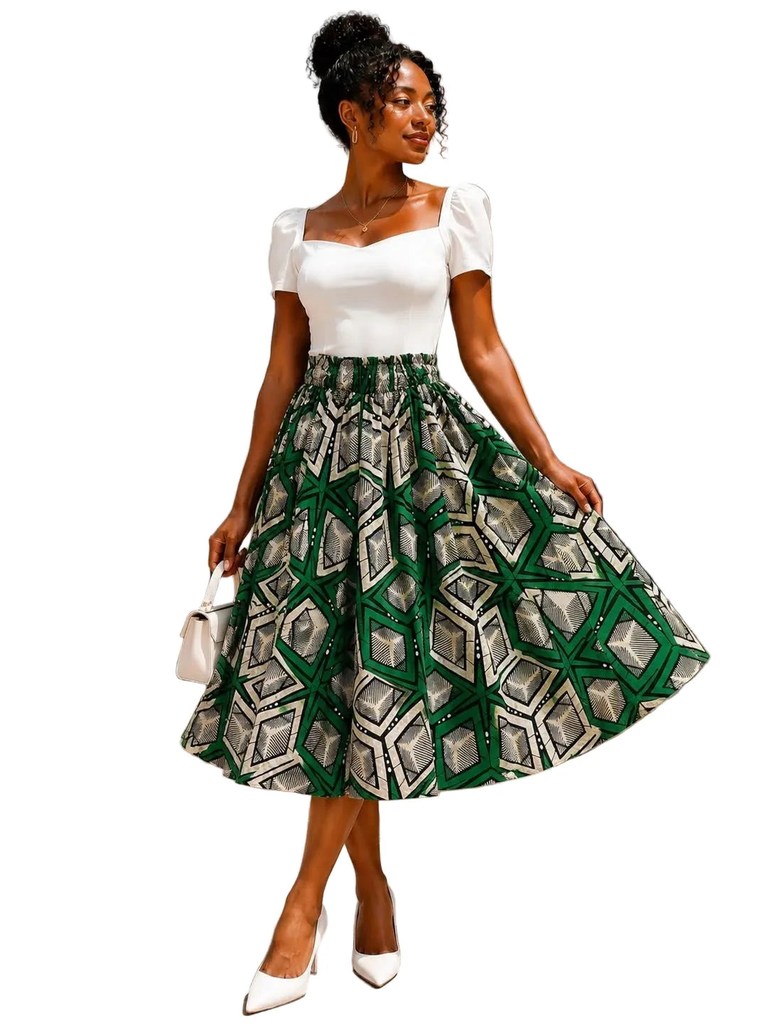 Mid Length Flare Skirt 1312 -8B