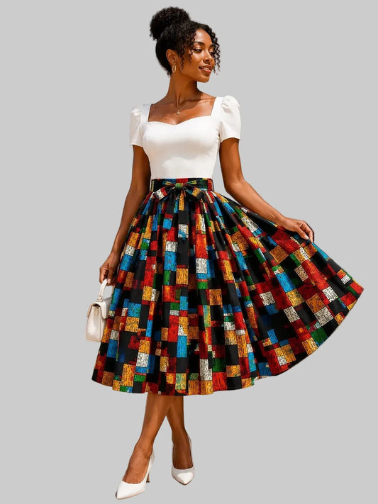 Mid Length Flare Skirt 1312 -8D