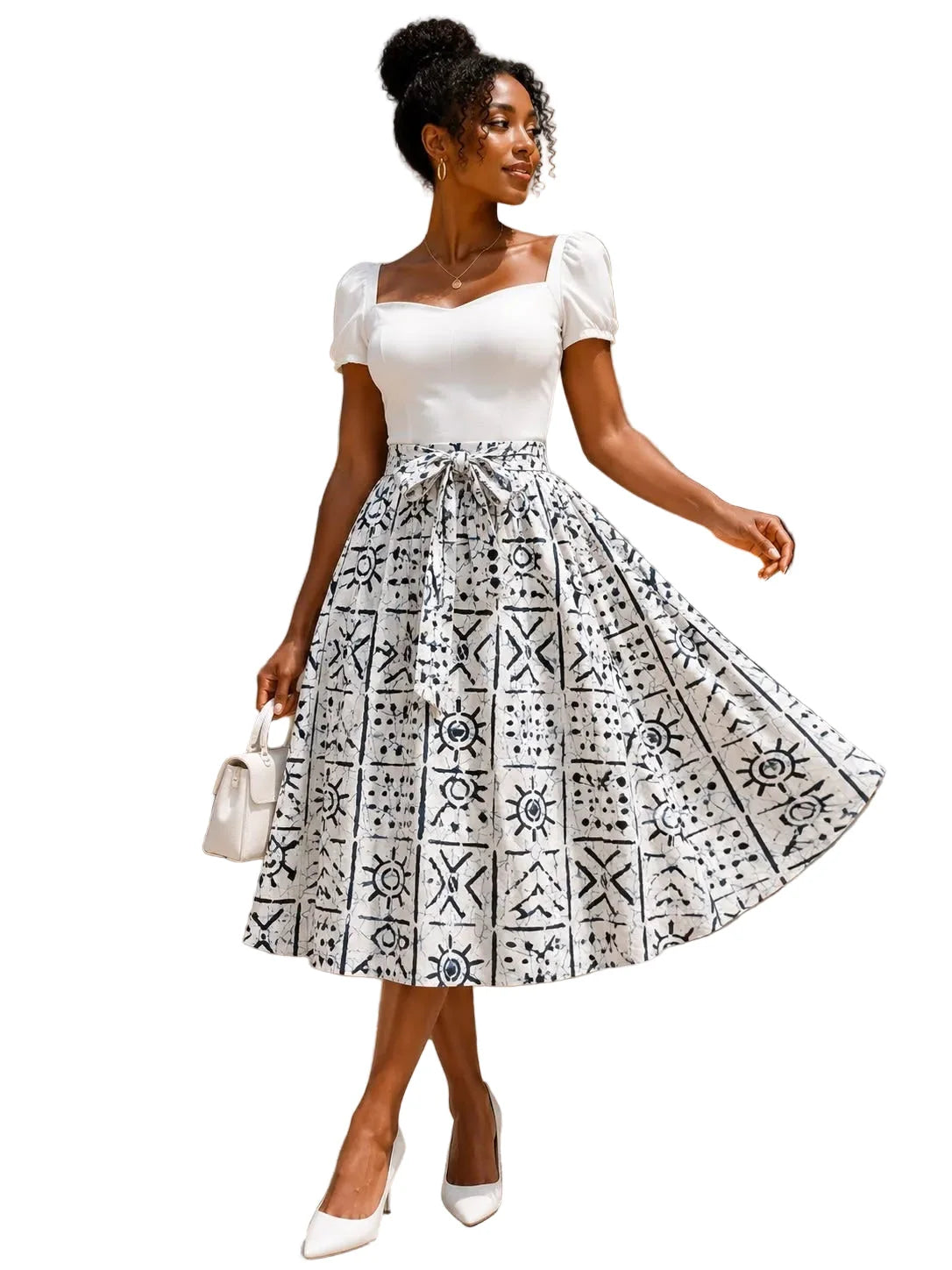 Mid Length Flare Skirt 1312 -8E