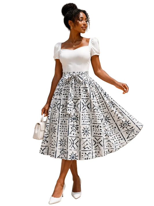 Mid Length Flare Skirt 1312 -8E