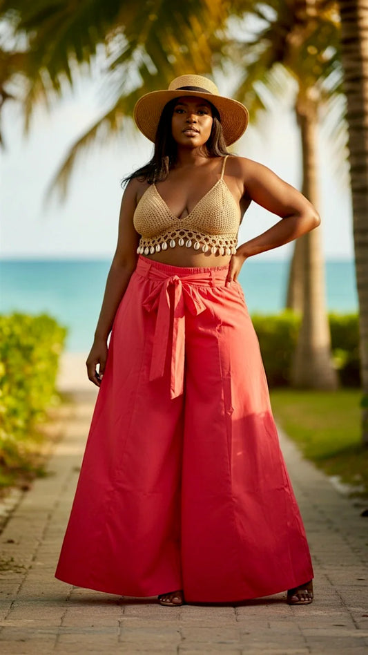 Red Flowey Palazzo Pant 301