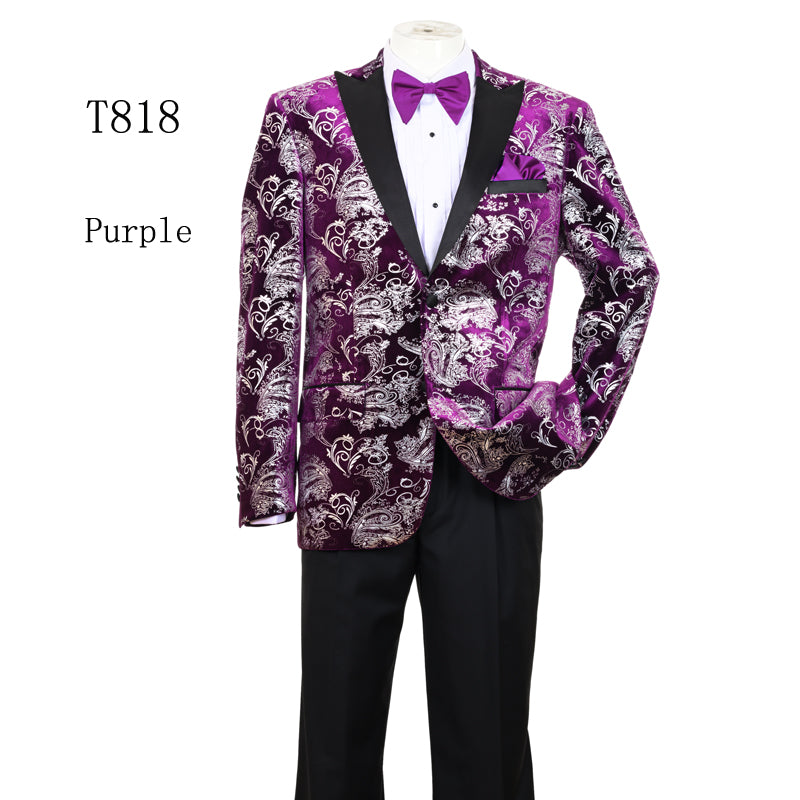 Tuxedo jacket. Luxurious velvet TOC-818