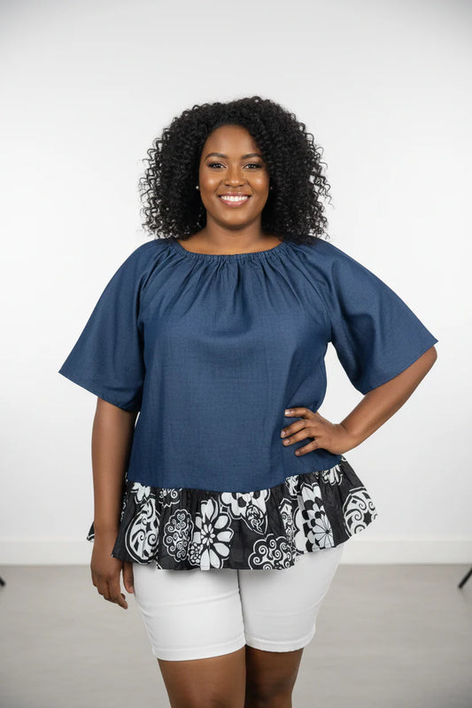 Women Denim Blouse 7048 A